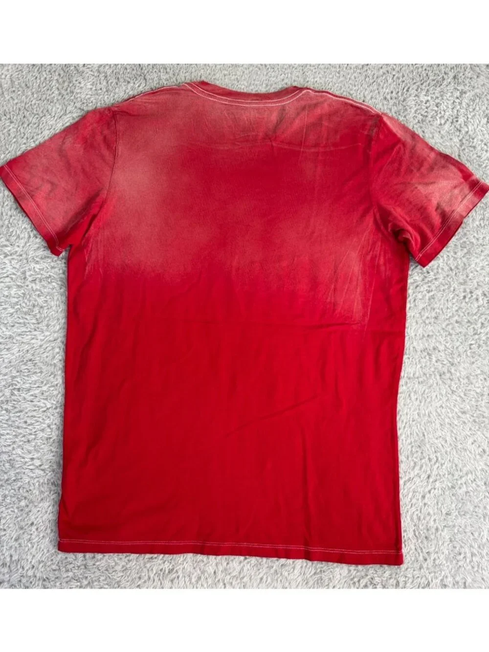 True Religion Mens L Red Cotton Graphic Tee 